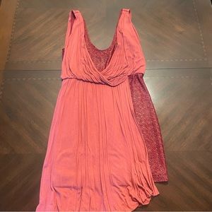 Free People Burnt Orange Asymmetrical Dress